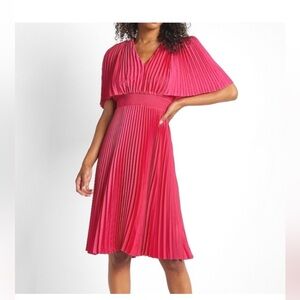 Express satin pleated pink midi dress in size XL. in beautiful condition.